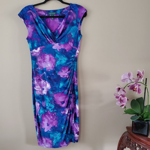 Lauren Ralph Lauren Dresses & Skirts - Lauren Ralph Lauren Faux Wrap Floral Dress Size 6
